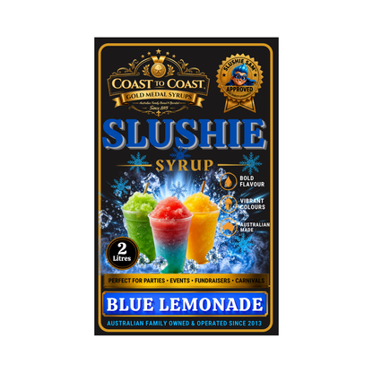 Premium Blue Lemonade Slushie Syrups 2ltr - Coast to Coast Gold Medal Syrups