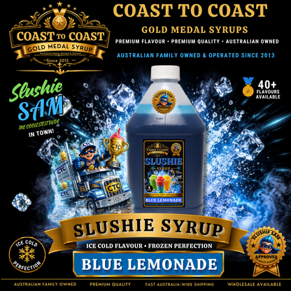 Premium Blue Lemonade Slushie Syrups 4ltr - Coast to Coast Gold Medal Syrups