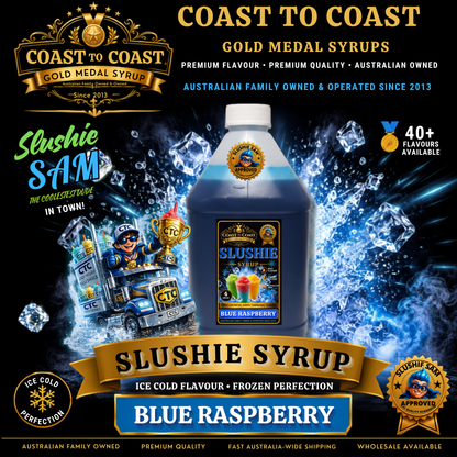 Premium Blue Raspberry Slushie Syrups 4ltr - Coast to Coast Gold Medal Syrups