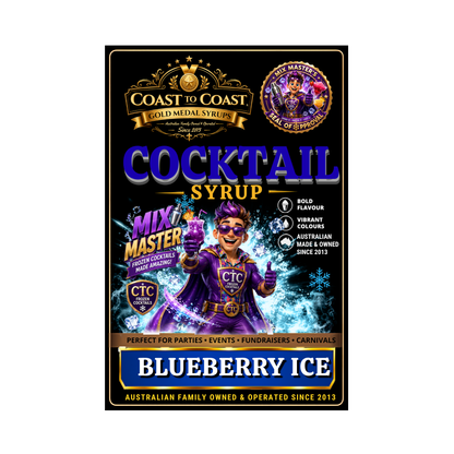 Premium Blueberry Ice Cocktail Syrups 2ltr - Coast to Coast Gold Medal Syrups®