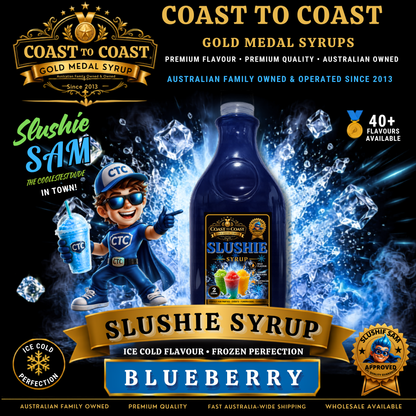 Premium Blueberry Slushie Syrups 2ltr - Coast to Coast Gold Medal Syrups
