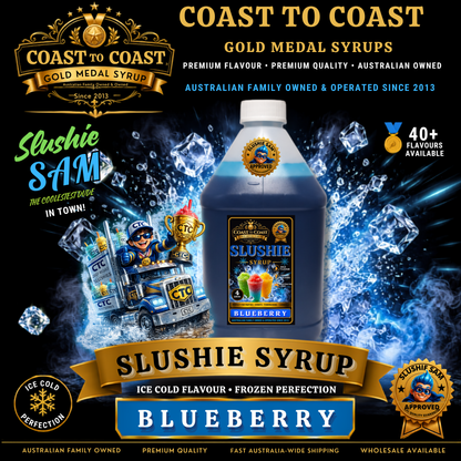 Premium Blueberry Slushie Syrups 4ltr - Coast to Coast Gold Medal Syrups