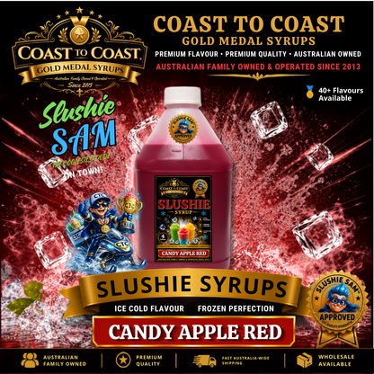 Premium Candy Apple Red Slushie Syrups 4ltr - Coast to Coast Gold Medal Syrups