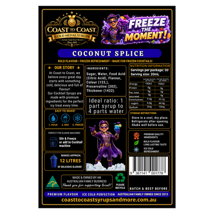 Premium Coconut Splice Cocktail Syrups 2ltr - Coast to Coast Gold Medal Syrups®