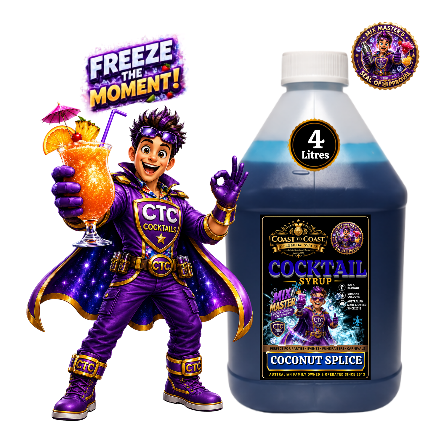 Coconut Splice Premium Cocktail Syrups 4ltr - Coast to Coast Gold Medal Syrups®