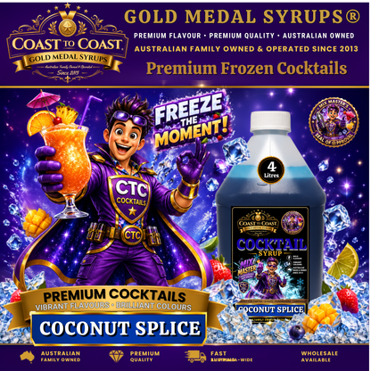 Coconut Splice Premium Cocktail Syrups 4ltr - Coast to Coast Gold Medal Syrups®