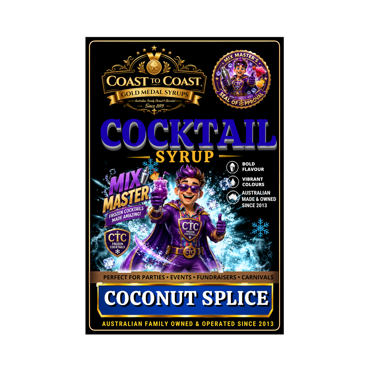 Coconut Splice Premium Cocktail Syrups 4ltr - Coast to Coast Gold Medal Syrups®
