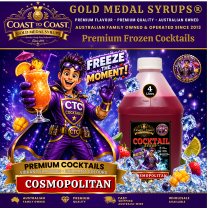 Cosmopolitan Premium Cocktail Syrups 4ltr - Coast to Coast Gold Medal Syrups®