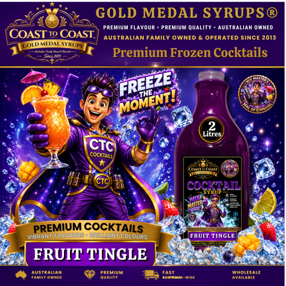 Premium Fruit Tingle Cocktail Syrups 2ltr - Coast to Coast Gold Medal Syrups®