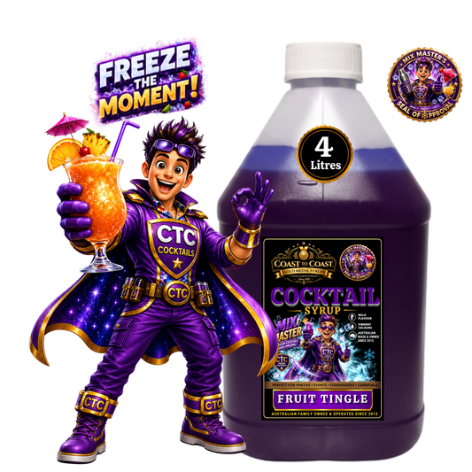 Fruit Tingle Premium Cocktail Syrups 4ltr - Coast to Coast Gold Medal Syrups®
