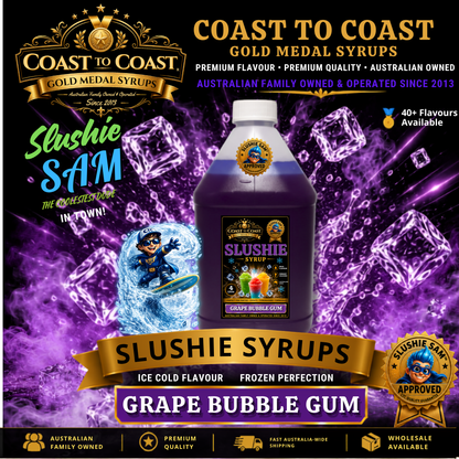 Premium Grape Bubble Gum Slushie Syrups 4ltr - Coast to Coast Gold Medal Syrups