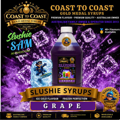 Premium Grape Slushie Syrups 4ltr - Coast to Coast Gold Medal Syrups