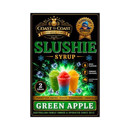 Premium Green Apple Slushie Syrups 2ltr - Coast to Coast Gold Medal Syrups