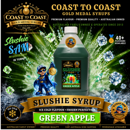 Premium Green Apple Slushie Syrups 4ltr - Coast to Coast Gold Medal Syrups