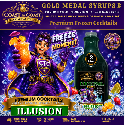 Premium Illusion Cocktail Syrups 2ltr - Coast to Coast Gold Medal Syrups®