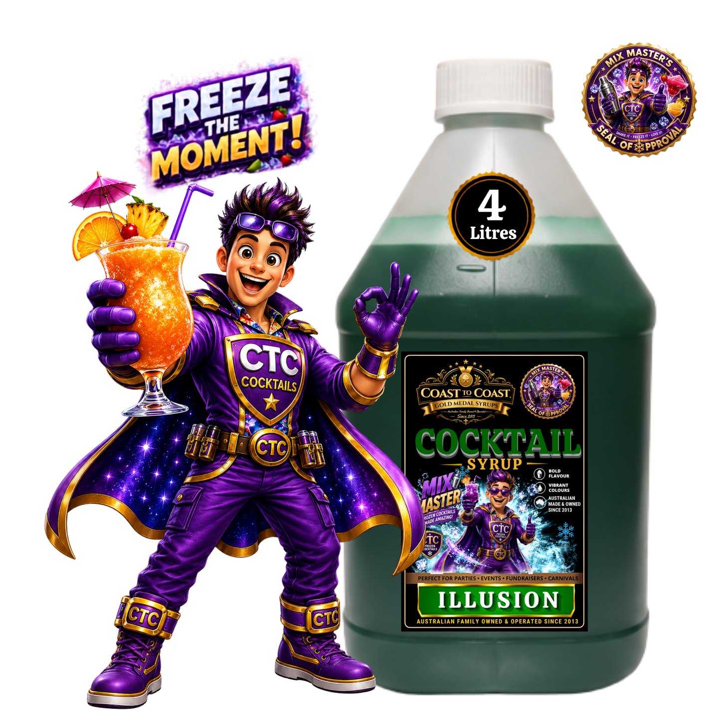 Illusion Premium Cocktail Syrups 4ltr - Coast to Coast Gold Medal Syrups®