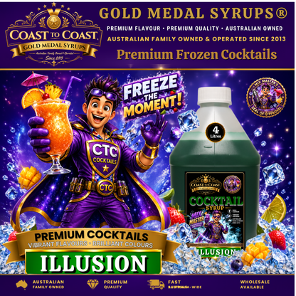 Illusion Premium Cocktail Syrups 4ltr - Coast to Coast Gold Medal Syrups®