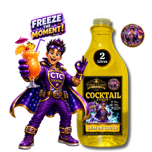 Premium Lemon Crush Cocktail Syrups 2ltr - Coast to Coast Gold Medal Syrups®