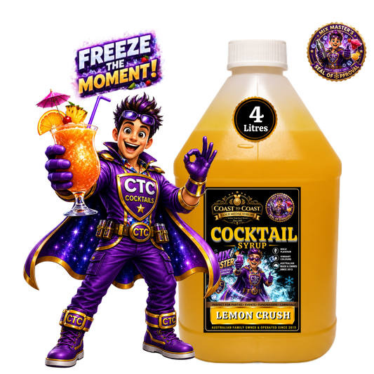 Lemon Crush Premium Cocktail Syrups 4ltr - Coast to Coast Gold Medal Syrups®
