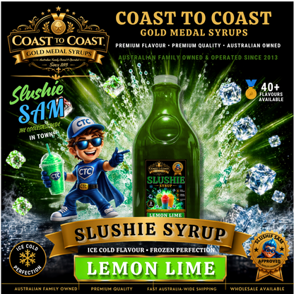 Premium Lemon Lime Slushie Syrups 2ltr - Coast to Coast Gold Medal Syrups