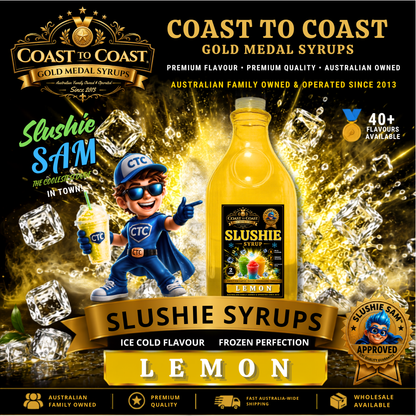 Premium Lemon Slushie Syrups 2ltr - Coast to Coast Gold Medal Syrups