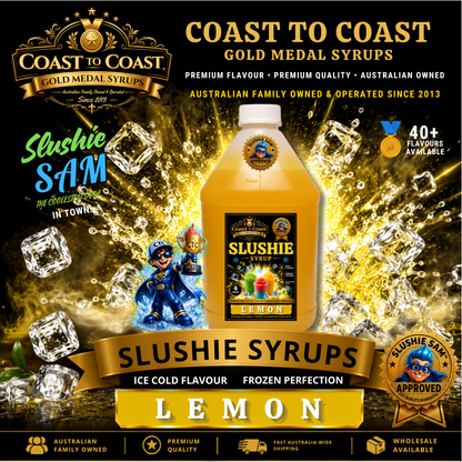 Premium Lemon Slushie Syrups 4ltr - Coast to Coast Gold Medal Syrups