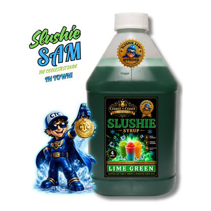 Premium Lime Green Slushie Syrups 4ltr - Coast to Coast Gold Medal Syrups