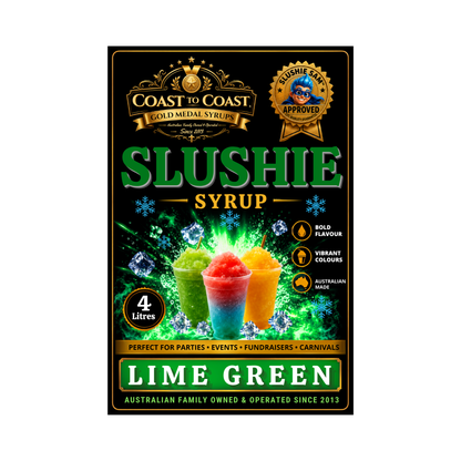 Premium Lime Green Slushie Syrups 4ltr - Coast to Coast Gold Medal Syrups