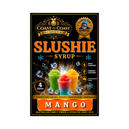 Premium Mango Slushie Syrups 4ltr - Coast to Coast Gold Medal Syrups
