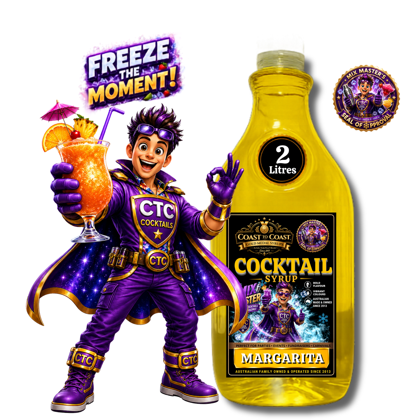 Premium Margarita Cocktail Syrups 4ltr - Coast to Coast Gold Medal Syrups®