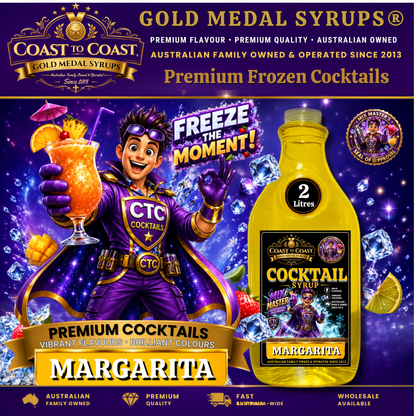 Premium Margarita Cocktail Syrups 4ltr - Coast to Coast Gold Medal Syrups®