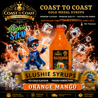 Premium Orange Mango Slushie Syrups 2ltr - Coast to Coast Gold Medal Syrups