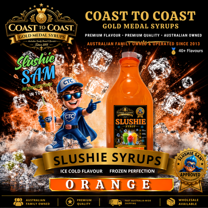 Premium Orange Slushie Syrups 2ltr - Coast to Coast Gold Medal Syrups