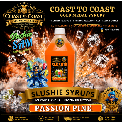 Premium Passion Pine Slushie Syrups 4ltr - Coast to Coast Gold Medal Syrups