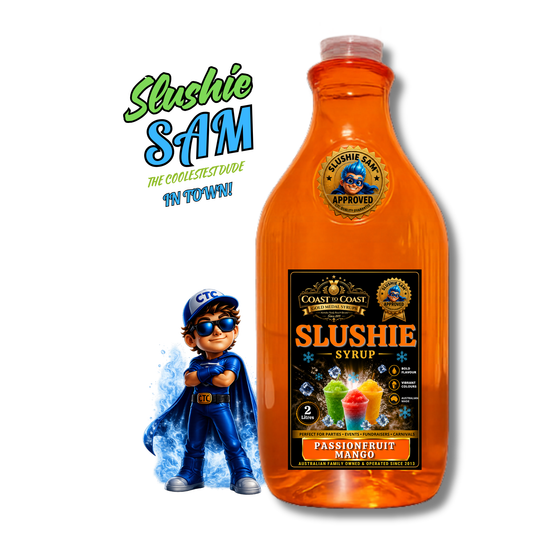 Premium Passionfruit Mango Slushie Syrups 2ltr - Coast to Coast Gold Medal Syrups