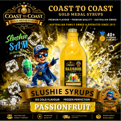 Premium Passionfruit Slushie Syrups 2ltr - Coast to Coast Gold Medal Syrups