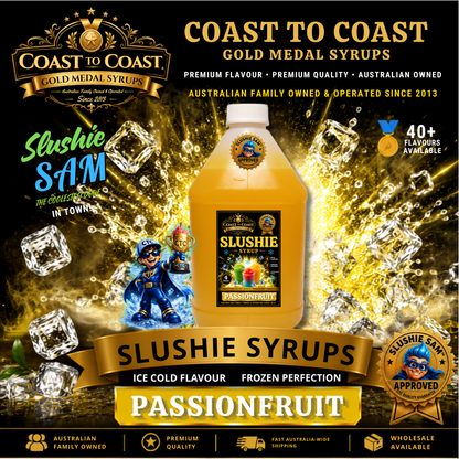 Premium Passionfruit Slushie Syrups 4ltr - Coast to Coast Gold Medal Syrups