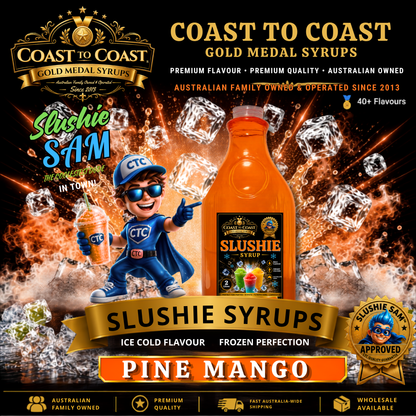 Premium Pine Mango Slushie Syrups 2ltr - Coast to Coast Gold Medal Syrups