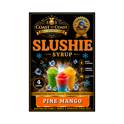Premium Pine Mango Slushie Syrups 4ltr - Coast to Coast Gold Medal Syrups