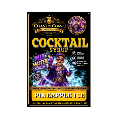 Premium Pineapple Ice Cocktail Syrups 2ltr - Coast to Coast Gold Medal Syrups®