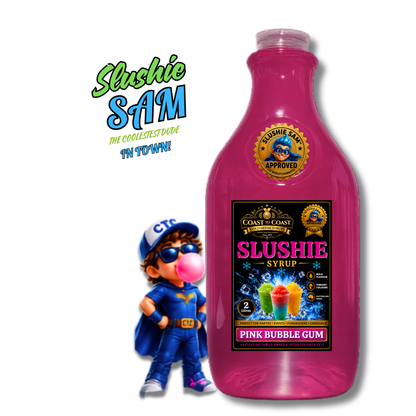 Premium Pink Bubble Gum Slushie Syrups 2ltr - Coast to Coast Gold Medal Syrups