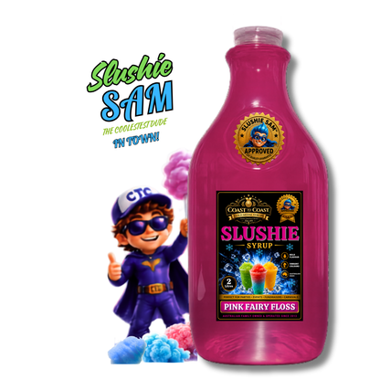 Premium Pink Fairy Floss Slushie Syrups 2ltr - Coast to Coast Gold Medal Syrups