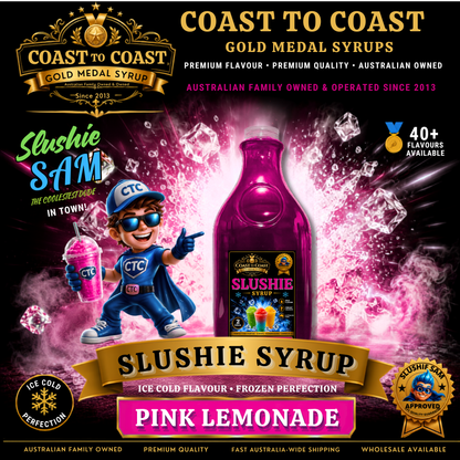 Premium Pink Lemonade Slushie Syrups 2ltr - Coast to Coast Gold Medal Syrups
