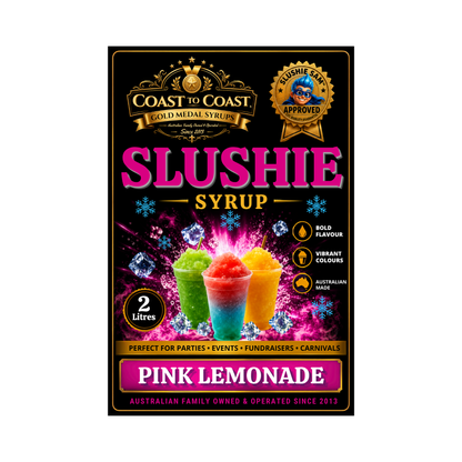 Premium Pink Lemonade Slushie Syrups 2ltr - Coast to Coast Gold Medal Syrups