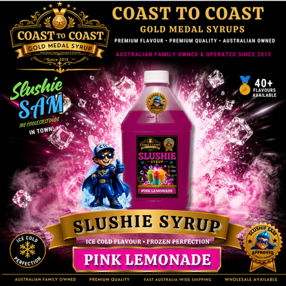 Premium Pink Lemonade Slushie Syrups 4ltr - Coast to Coast Gold Medal Syrups