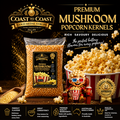 🌽 Mushroom Popcorn Kernels 4kg - Coast to Coast Gold Medal Syrups®