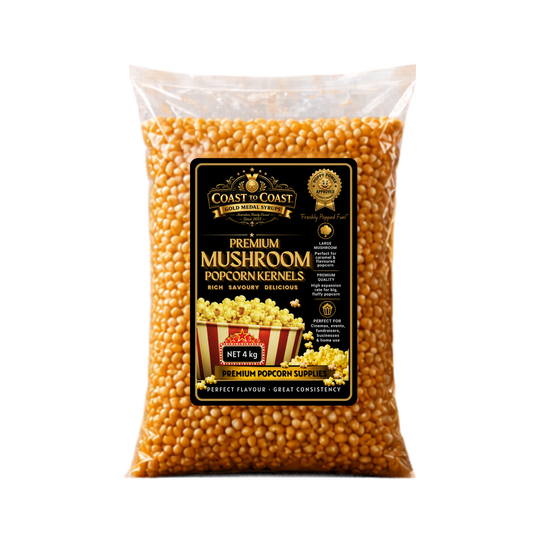 🌽 Mushroom Popcorn Kernels 5kg - Coast to Coast Gold medal syrups®