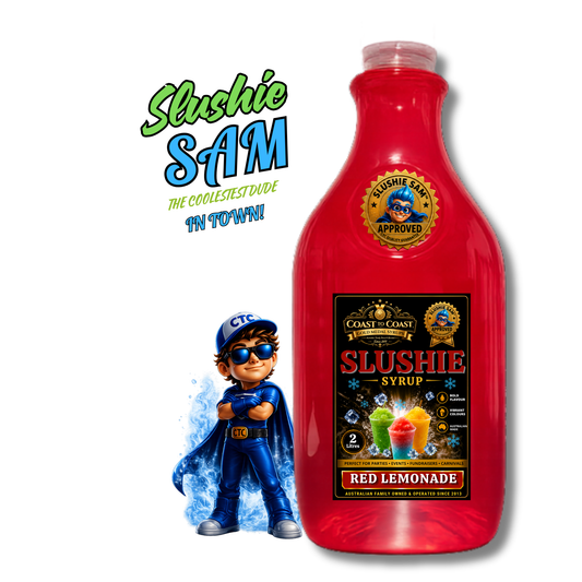 Premium Red Lemonade Slushie Syrups 2ltr - Coast to Coast Gold Medal Syrups