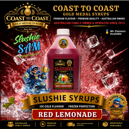 Premium Red Lemonade Slushie Syrups 4ltr - Coast to Coast Gold Medal Syrups