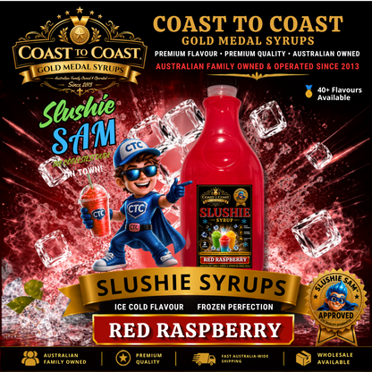 Premium Red Raspberry Slushie Syrups 2ltr - Coast to Coast Gold Medal Syrups